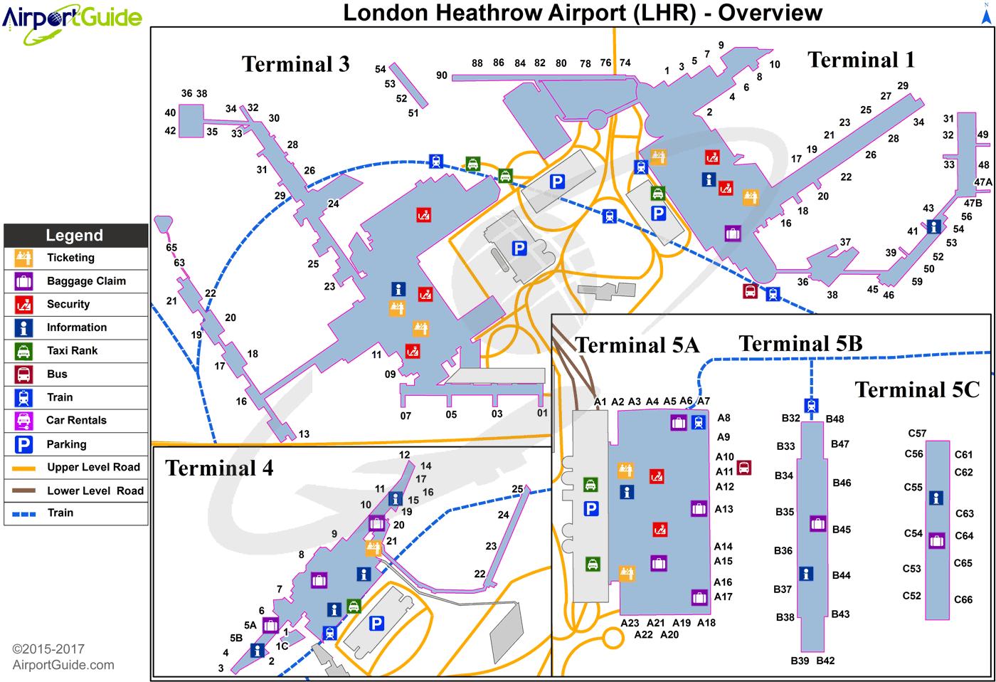 London Heathrow Airport Kart Kart Over Heathrow Flyplass England   London Heathrow Airport Kart 